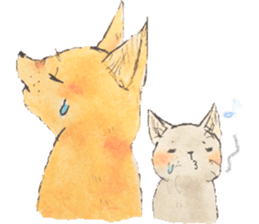 unwind dog and cat2 sticker #10558386