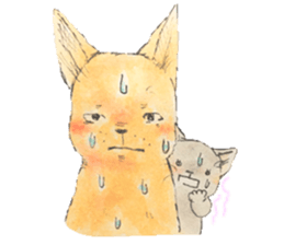 unwind dog and cat2 sticker #10558387