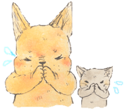 unwind dog and cat2 sticker #10558388