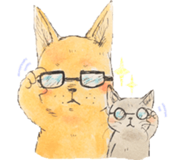 unwind dog and cat2 sticker #10558396