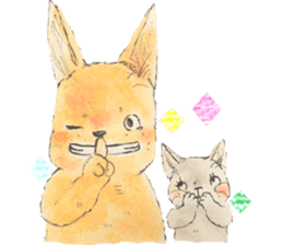 unwind dog and cat2 sticker #10558399