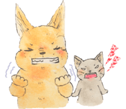 unwind dog and cat2 sticker #10558400