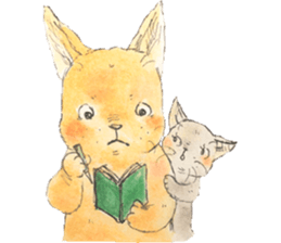 unwind dog and cat2 sticker #10558401