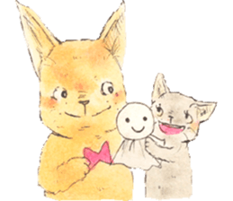 unwind dog and cat2 sticker #10558403