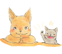 unwind dog and cat2 sticker #10558404