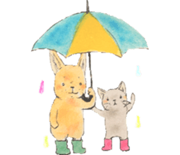 unwind dog and cat2 sticker #10558405