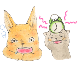 unwind dog and cat2 sticker #10558406