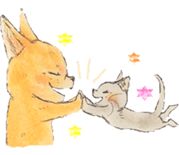 unwind dog and cat2 sticker #10558407