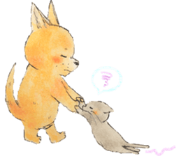 unwind dog and cat2 sticker #10558408