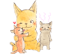 unwind dog and cat2 sticker #10558409