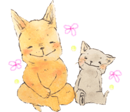 unwind dog and cat2 sticker #10558410