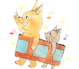 unwind dog and cat2 sticker #10558411