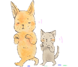 unwind dog and cat2 sticker #10558412