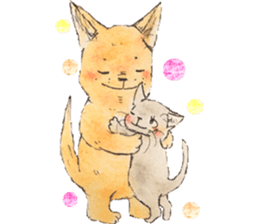 unwind dog and cat2 sticker #10558415