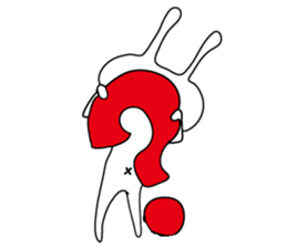 Indecision rabbit 3 sticker #10559041