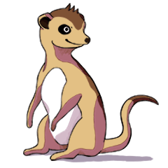 Sticker of meerkat of Marron