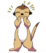Sticker of meerkat of Marron sticker #10560724