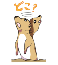 Sticker of meerkat of Marron sticker #10560729