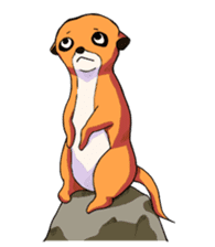 Sticker of meerkat of Marron sticker #10560730