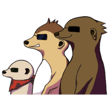 Sticker of meerkat of Marron sticker #10560750
