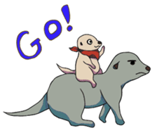 Sticker of meerkat of Marron sticker #10560753