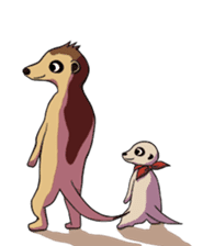 Sticker of meerkat of Marron sticker #10560755
