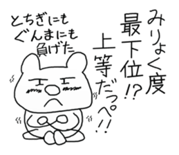 white dirty bear 3 In IBARAKI sticker #10560782