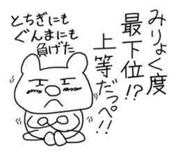 white dirty bear 3 In IBARAKI sticker #10560782