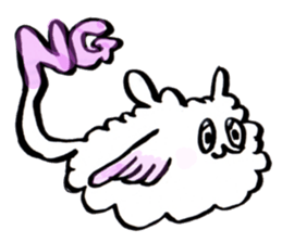 cloudy bird sticker #10561647