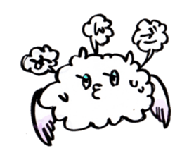 cloudy bird sticker #10561651
