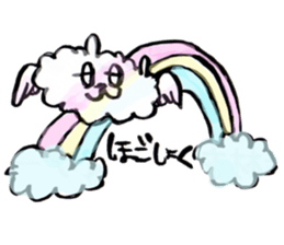 cloudy bird sticker #10561675