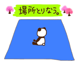 Cherry-blossom viewing of Costume panda sticker #10561802