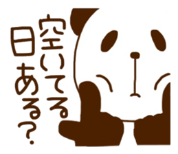 Cherry-blossom viewing of Costume panda sticker #10561819