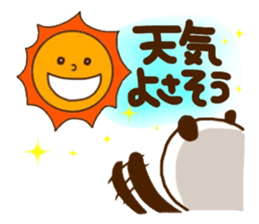 Cherry-blossom viewing of Costume panda sticker #10561826