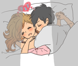 snuggling sticker sticker #10562225