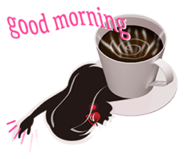 The shadow girl of the cup sticker #10562640