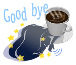 The shadow girl of the cup sticker #10562645