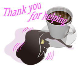 The shadow girl of the cup sticker #10562646