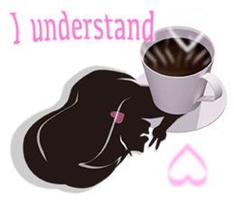 The shadow girl of the cup sticker #10562649