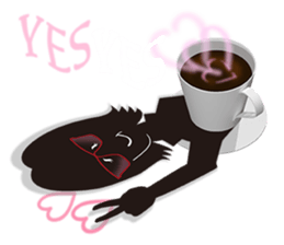 The shadow girl of the cup sticker #10562653