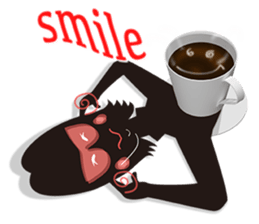 The shadow girl of the cup sticker #10562657