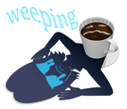 The shadow girl of the cup sticker #10562658