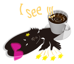 The shadow girl of the cup sticker #10562660