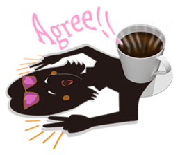 The shadow girl of the cup sticker #10562662