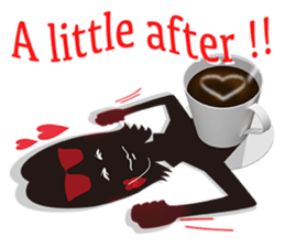 The shadow girl of the cup sticker #10562663