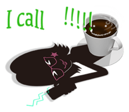 The shadow girl of the cup sticker #10562671