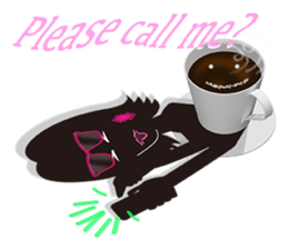 The shadow girl of the cup sticker #10562672