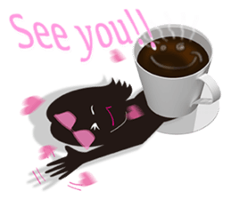 The shadow girl of the cup sticker #10562673