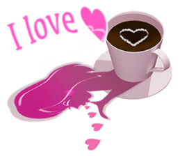 The shadow girl of the cup sticker #10562677