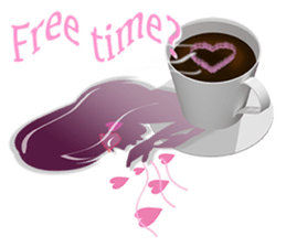 The shadow girl of the cup sticker #10562678